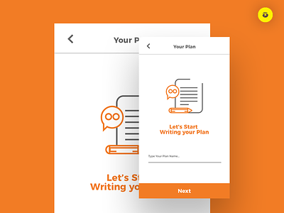 Writing Your Plan Concept apps design design ui design web-design
