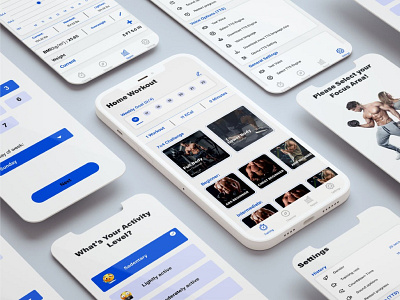 Fitness Trainer Mobile Application UI for Android & iOS adobeillustrator adobexd android app branding design figma fitness mobile application fiverr graphic design illustration ios logo psd ui upwork ux vector