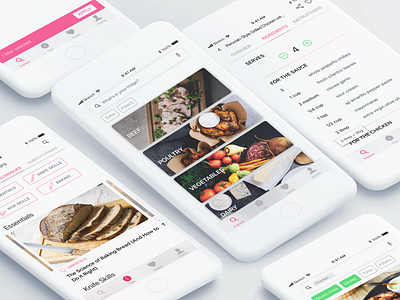 Cookable app cooking design food mockup product design recipe ui user experience user interface user research ux