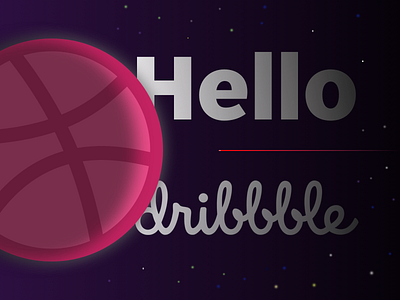 Hello Dribbble! debut sky space
