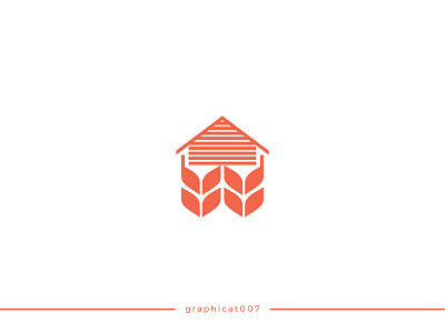 Wheat Grain House abstract logo abstract mark bakery barn branding design dribbble grain graphic design logo wheat