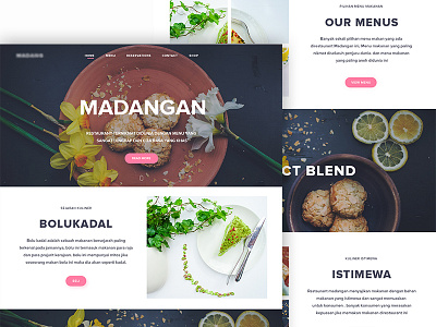 Website Restaurant clean food illustration modern photoshop restaurant ui ux website