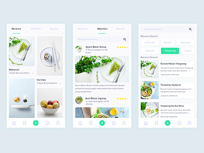 Restaurant Apps Design android app clean dark dashboard ios menu profile slide story ui website