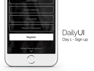 Daily UI Day 1 - Sign Up