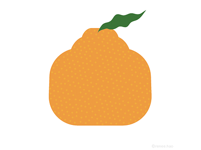 “Ugly mandarin orange” colorful cute fruit fruit illustration geometric geometry orange simple design vector