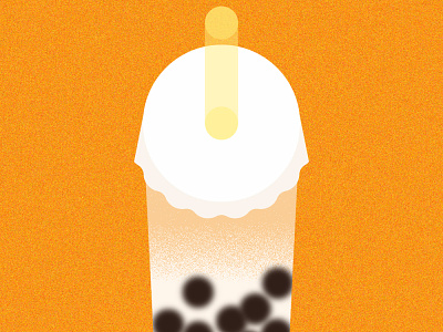 Bubble tea / Tapioca milk tea adobe illustrator colorful food geometric geometry grain grain texture icon illustration milk tea poster simple design vector