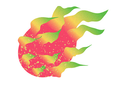 Dragon fruit adobe illustrator clean colorful cute fruit geometric gradient grain texture illustration juicy recipe simple design vector vintage