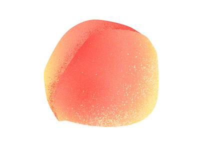 Peach adobe illustrator clean colorful cute detailed fruit geometric geometry grain texture illustration life simple design vector