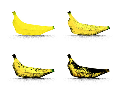 Banana adobe illustrator clean colorful cute food geometric geometry grain texture grow old illustration life pop art rot vector