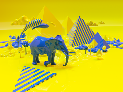 Hexagon Cover #1 3d desert egypt environment modeling render scene