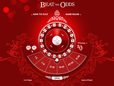 Beat The Odds Game animation casino design flash game illustration interface roulette ui wheel