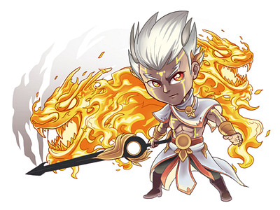 Agni the Over Fire characterdesign chibi cartoon