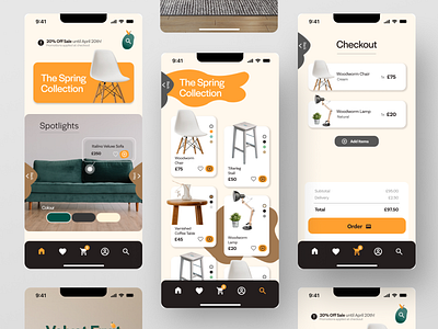 E-Commerce Furniture App app design figma ui