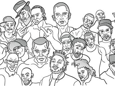Phatjoe Illustration digital gangster graphic design halftone hip hop illustration