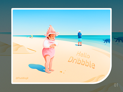 Hello Dribbble photoshop 插图