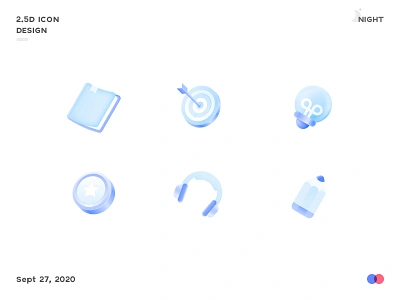 2 5D icon design 2.5d education isometric music ui