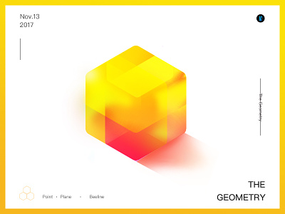 Cube color geometry，cube，format rectangular，gradation shapes