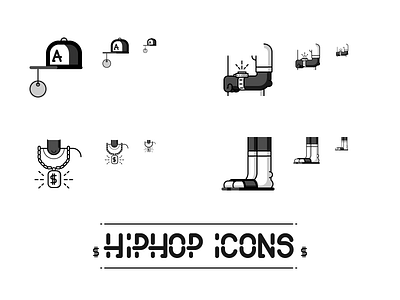 HipHop Icons content design hiphop icon iconography icons illustration interface store ui ux web