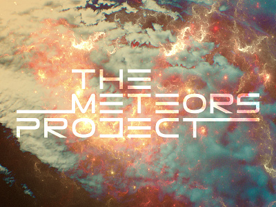The Meteors Project branding cosmic logo music photomanipulation space type typography
