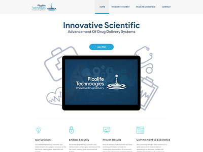 Website Design for Picolife Technologies branding creative design logo logo design logo design identity ux