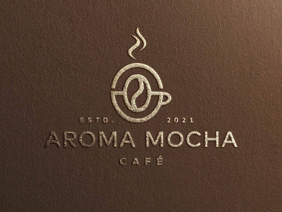 Logo Design for Aroma Mocha Cafe branding creative design illustration logo logo design logo design identity