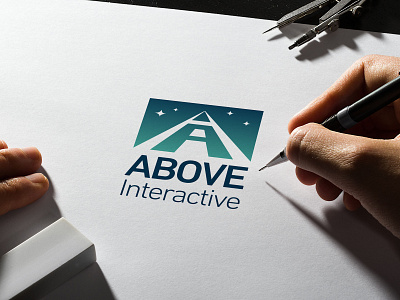 Above Interactive branding creative illustration logo design identity