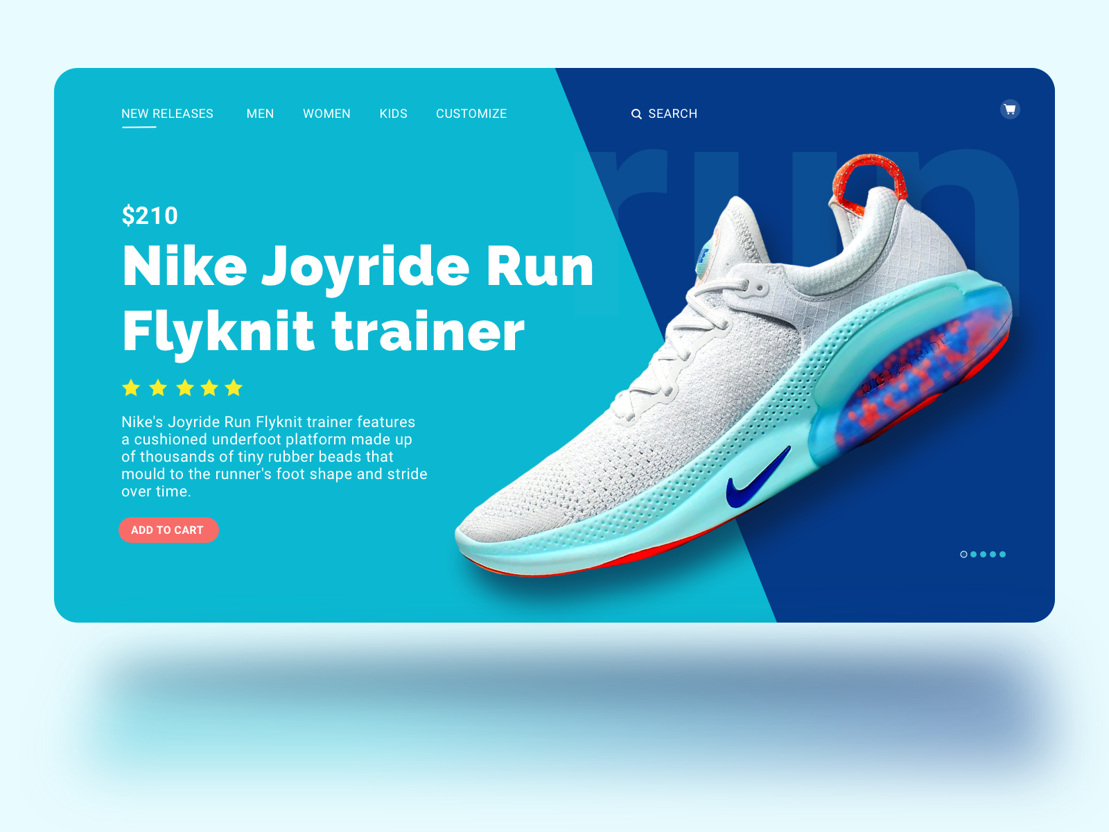 Product site Nike Shoes by Sandeep Nair Designer 🍭 on Dribbble
