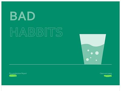 Bad Habits—About drinking water bad habits drink water interaction design ui