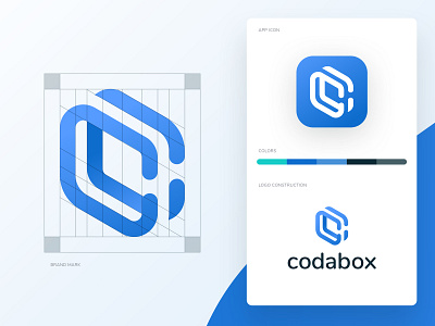 Codabox - Brand design app icon branding gradient guides icon logo