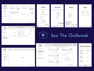 See The Outbreak design mobile app ui web app wireframe