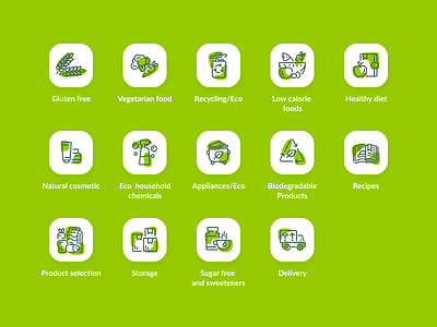 Eco icons abstract app brand branding clean design details icon icons iconset local activities logo mobile app design pictogram pictogram set set stroke outline style type user experience user interface ux ui workflow