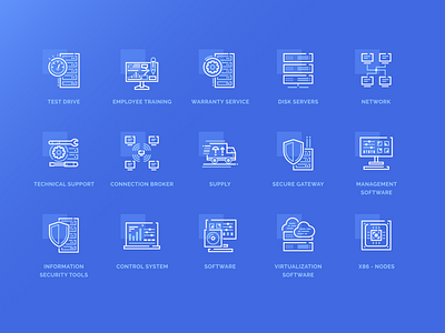 Icon Set for an IT company abstract brand branding design clean design design pictogram details icon icons iconset local activities logo mobile app pictogram set stroke outline style type user experience user inteface ux ui workflow