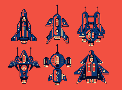 Spaceships adobe design graphic design illustration space spaceships
