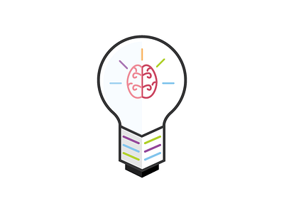 Book . Brain . Lightbulb 2d book brain bright bulb design grow idea illustration light read