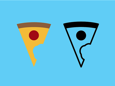 P For Pizza design illustration illustrator lettering logo p pizza slice typography