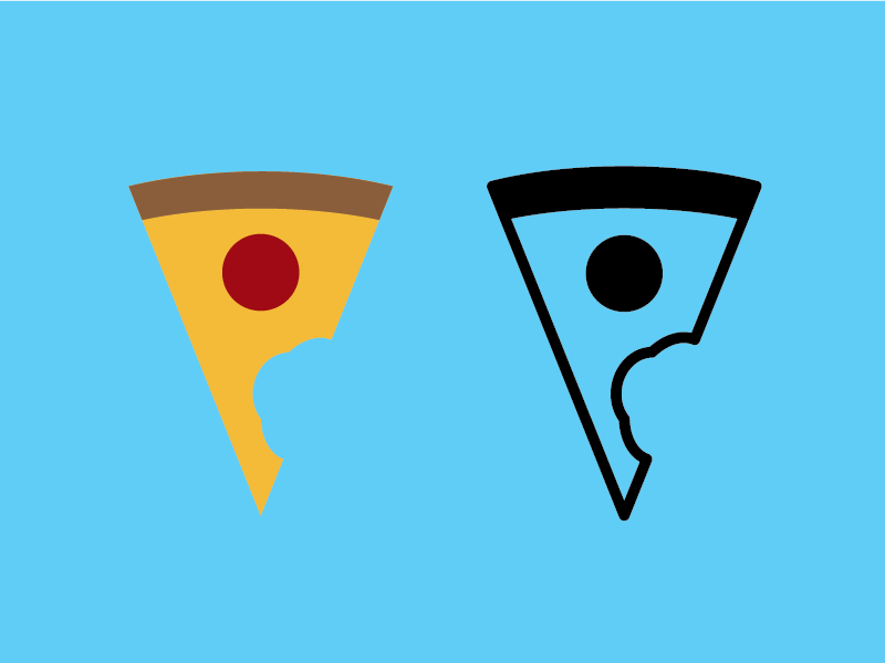 P For Pizza design typography slice illustrator illustration logo lettering pizza p