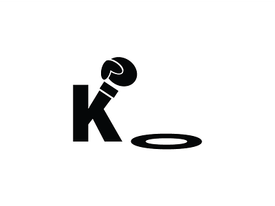 Knock Out K.O. boxing fun illustration k k.o. knock out letter o play punch typography word