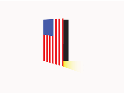 America 2d 3d america color design door flag flat fun illustration open