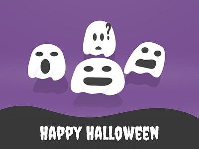 Halloween Emojis : Cute Ghost design emoji emojis festival graphic design halloween icon illustration ui