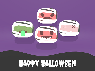 Halloween Emojis : Mummy design emoji emojis festival graphic design halloween icon illustration ui