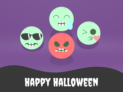 Halloween Emojis : Zombie