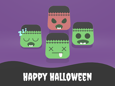Halloween Emojis : Frankenstein