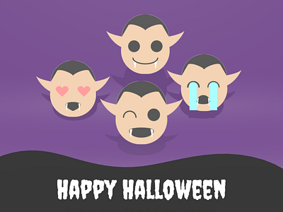 Halloween Emojis : Vampire design emoji emojis festival graphic design halloween icon illustration ui vampire