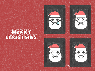 Christmas Icon Pack : Santa Emojis christmas design emoji emojis festival graphic design icon illustration logo santa ui