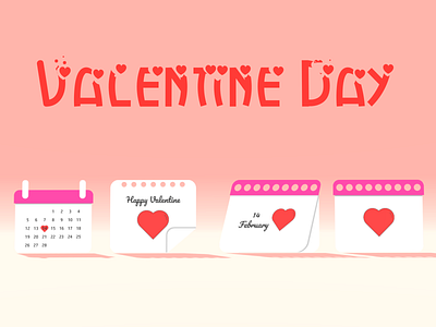 Valentine Icon Pack : Calendar graphic design