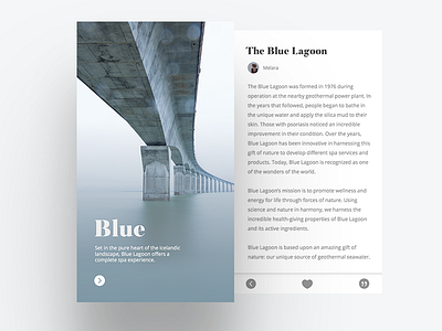 Blue Lagoon App Concept