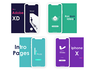 Intro Pages adobe xd child care getout intro iphone landing travle