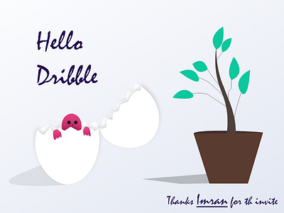 Hello Dribbble~ Hatching adobe debuts egg first hatching plant pot shot vector xd