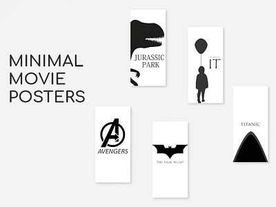 Minimal Movie Posters avengers batman boat dinosaur film it jurassic movies posters titanic
