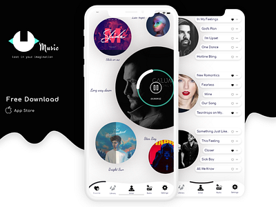 Music Player UI adobexd albums design mobile app design music musicapp musicplayer player song